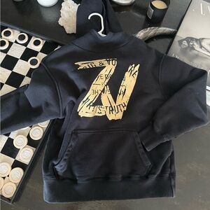 Zadig & Voltaire Black Hoodie with Gold Graphic